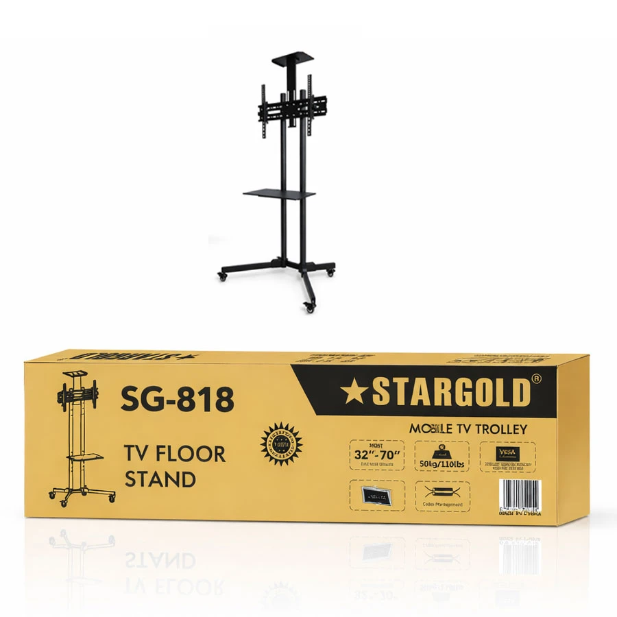 STARGOLD SG-818 Trolley / Mobile TV Floor Stand for 32–70 Inch TVs