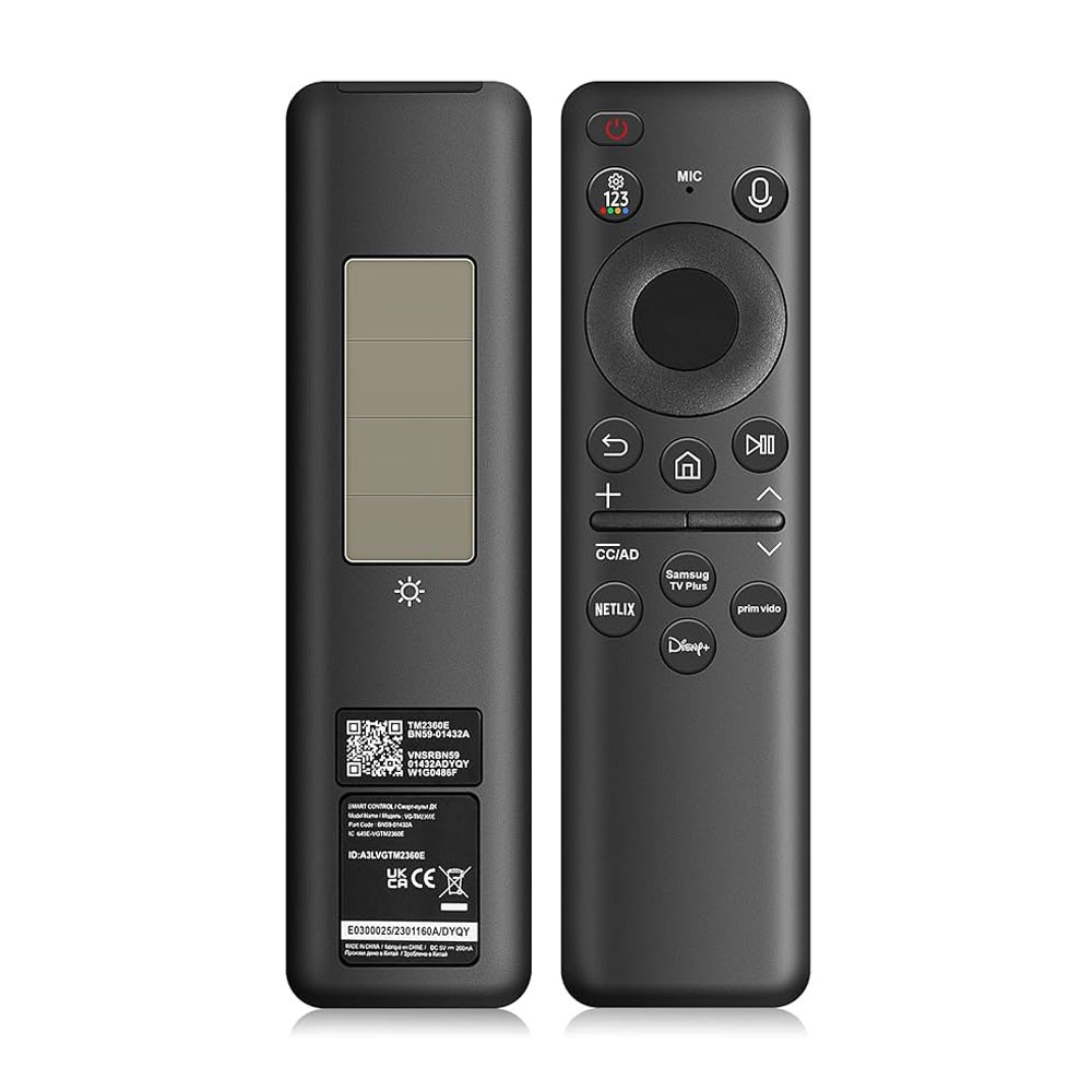 Compatible SAMSUNG Solar TV Remote Replacement for Samsung TVs LED, 4K, UHD, QLED, OLED