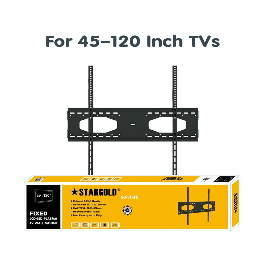 STARGOLD SG-516FB Fixed TV Wall Mount for 45–120 Inch TVs
