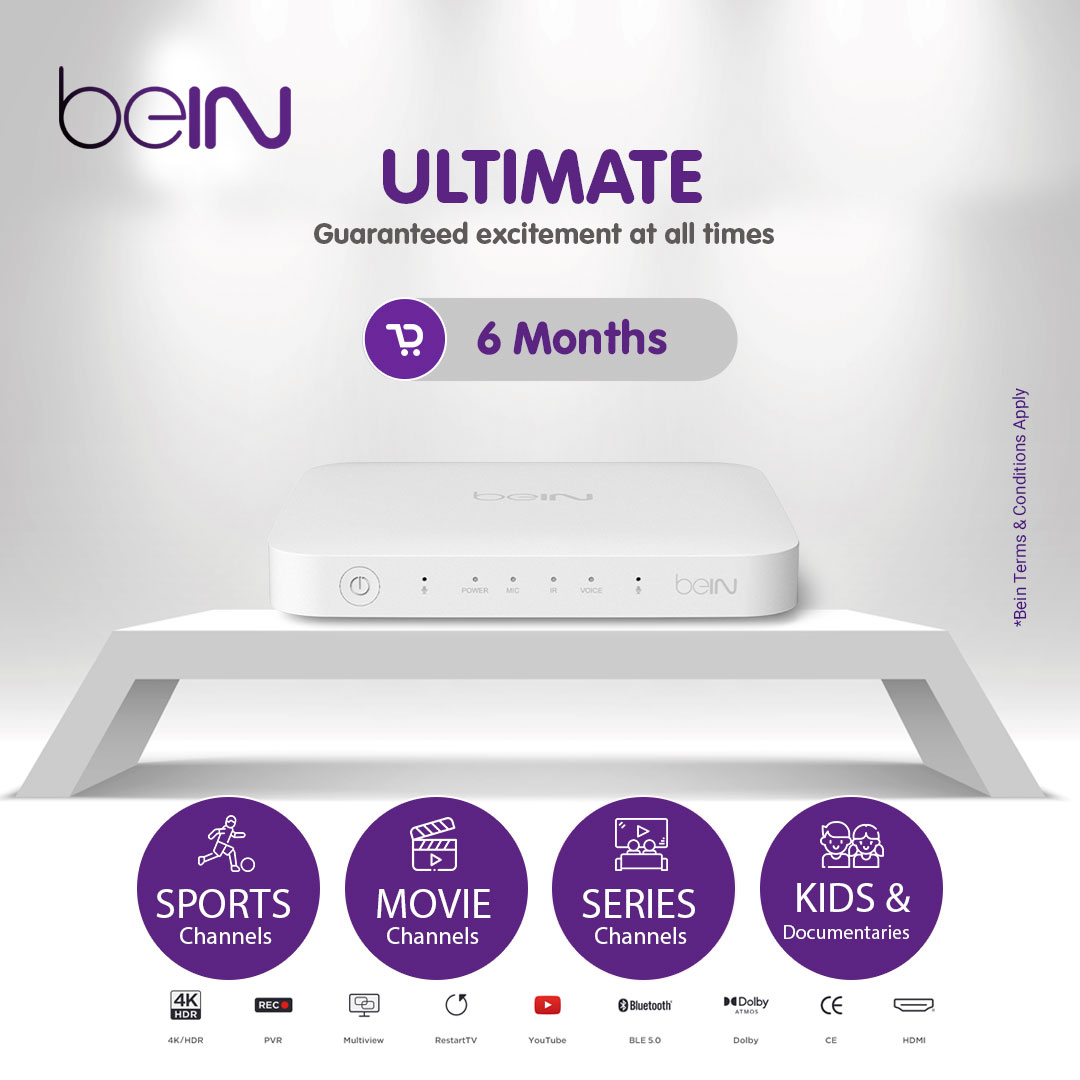 beIN tv 4K HDR Set Top Box /VIP - ULTIMATE 6 Months